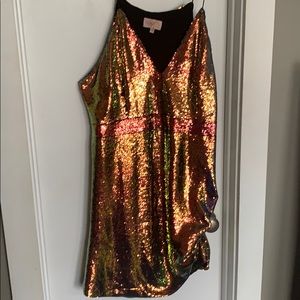 Multi color sequin dress